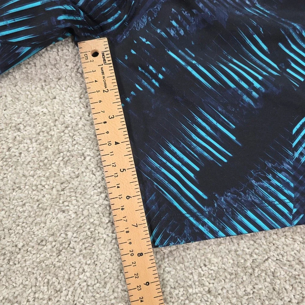 Speedo Men's Navy and Teal Patterned Swim Trunks